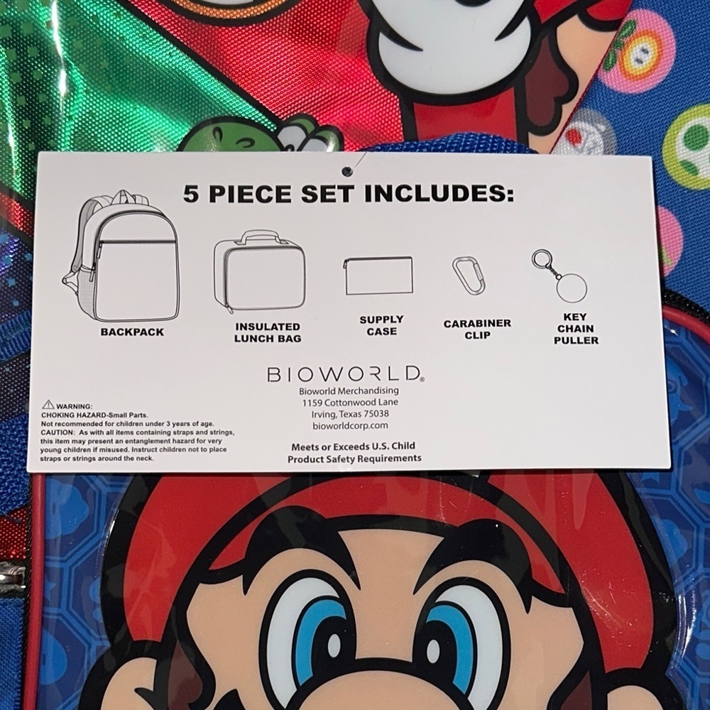 Bioworld Super Mario Backpack Set - Picture 2 of 3